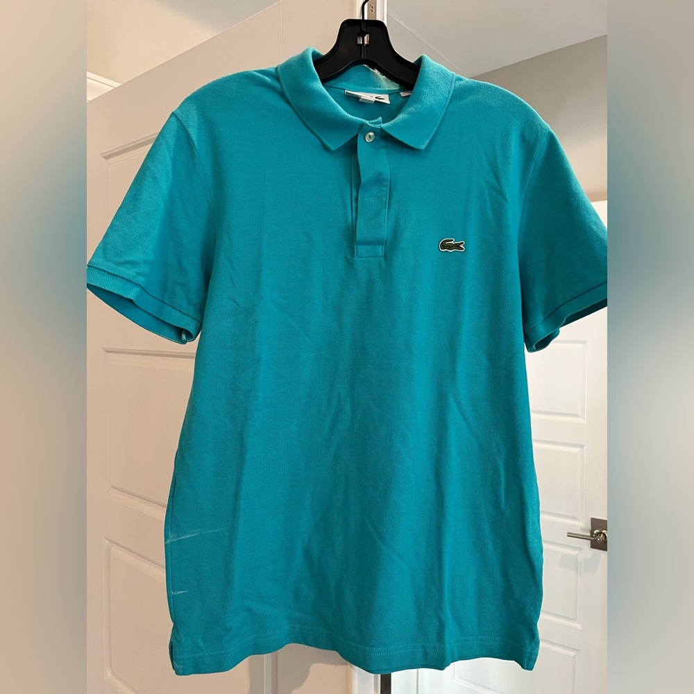 Lacoste Men's Teal Polo Shirt